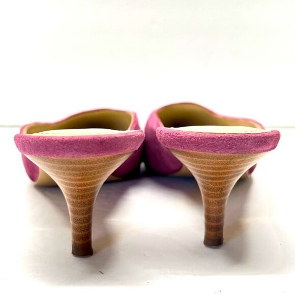 Botkier NY Womens Perry Kitten Heel Suede Mule in Azalea 6M - Picture 5 of 10